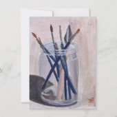 Pinsel Mitteilungskarte (Vorderseite)