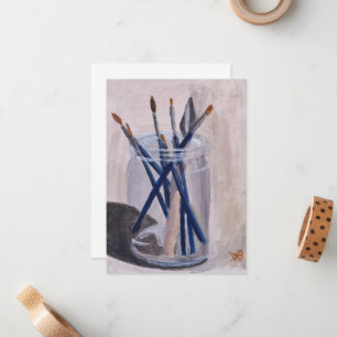 Pinsel Mitteilungskarte