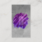 Pinsel | Monogramm | Wasserfarbe Visitenkarte (Vorderseite)