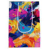 Pinsel-Motiv Mittlere Geschenktüte (Rückseite)