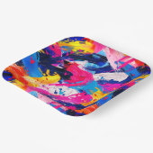 Pinsel-Motiv Pappteller (Gewinkelt)