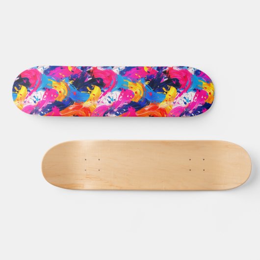 Pinsel-Motiv Skateboard (Horizontal)