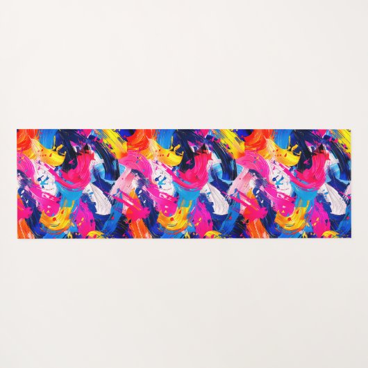 Pinsel-Motiv Yogamatte (Rückseite (Horizontal))