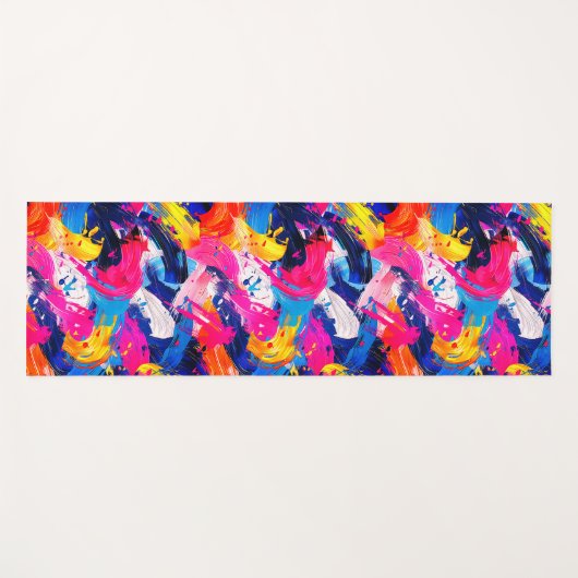 Pinsel-Motiv Yogamatte (Vorderseite (Horizontal))