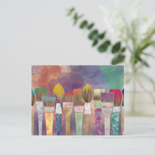 Pinsel Postkarte (Stehend Vorderseite)