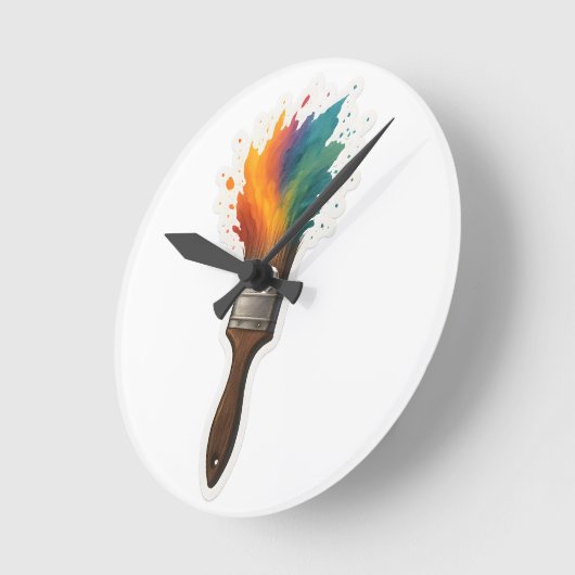 Pinsel Runde Wanduhr (Winkel)