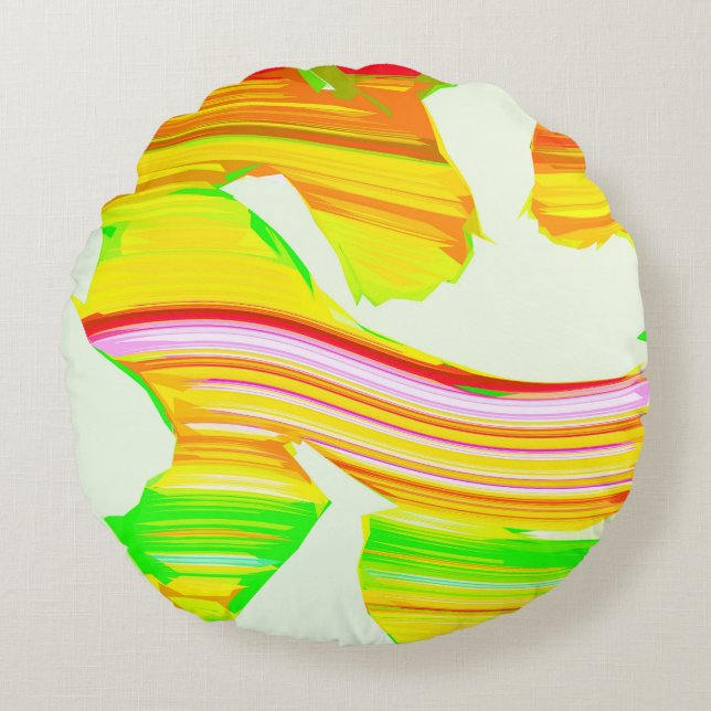 Pinsel Rundes Kissen (Vorderseite)