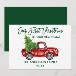 Pinsel Schrift Erstes Weihnachten Neues Zuhause La