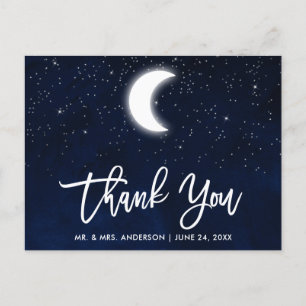 Pinsel Schrift Himmelhochzeit Danke Postkarte