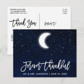 Pinsel Schrift Himmelhochzeit Für Immer Dankbar Postkarte (Vorne/Hinten)