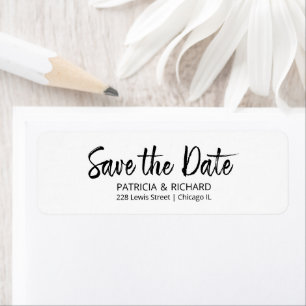 Pinsel Schrift Hochzeit Termin merken Rücksendeadr