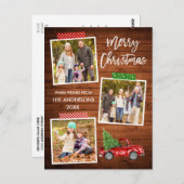 Pinsel Script Craft Tape Wood Red Truck Weihnachte Postkarte (Vorne/Hinten)