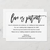 Pinsel Script-Liebe ist Patientenneue Datumskarte Save The Date (Vorne/Hinten)