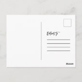 Pinsel Script Modern Wir Got Verheiratetes Foto Postkarte (Rückseite)