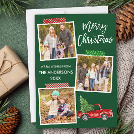 Pinsel Skript Craft Tape Red Truck Weihnachten