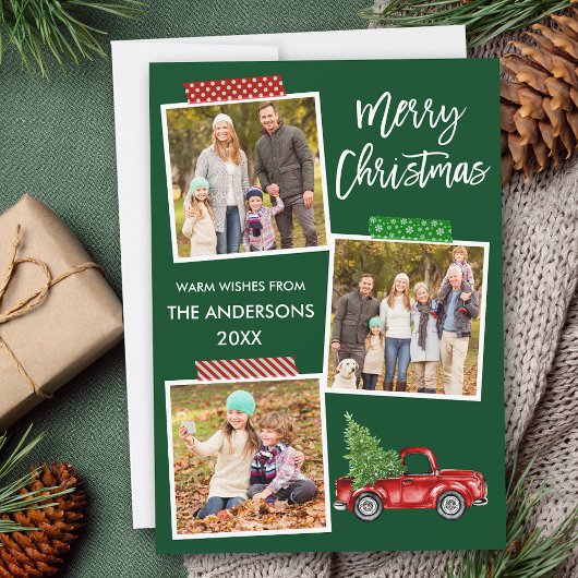 Pinsel Skript Craft Tape Red Truck Weihnachten