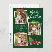 Pinsel Skript Craft Tape Red Truck Weihnachten Postkarte (Vorne/Hinten)