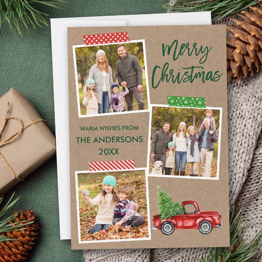 Pinsel Skript Handball Truck WeihnachtsKraft Feiertagskarte