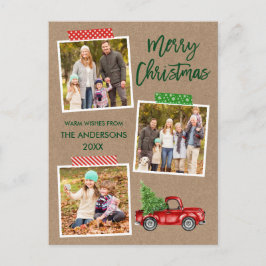 Pinsel Skript Handball Truck WeihnachtsKraft Postkarte