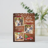 Pinsel Skript Kariertes Handwerk Truck Holzleuchte Postkarte (Stehend Vorderseite)