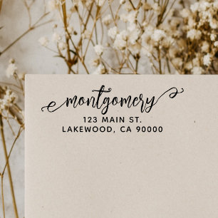 Pinsel Skript Stilvolle Rücksendeadresse Permastempel