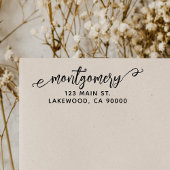 Pinsel Skript Stilvolle Rücksendeadresse Permastempel