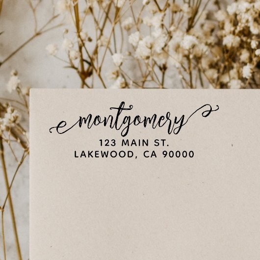 Pinsel Skript Stilvolle Rücksendeadresse Permastempel