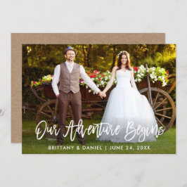 Pinsel Skript Unser Abenteuer beginnt Kraft Card Einladung