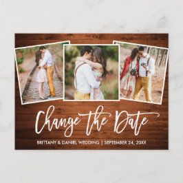 Pinsel Skript Wood ändern Datum Neues Foto 3 Postkarte