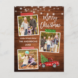 Pinsel Skriptfahrzeug Tape Truck Wood Lights Postkarte