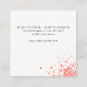 Pinsel | Spatter | Bokeh | Fotografie Quadratische Visitenkarte (Rückseite)