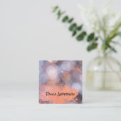 Pinsel | Spatter | Bokeh | Fotografie Quadratische Visitenkarte (Stehend Vorderseite)