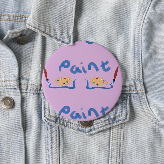 Pinsel und Farbpalette auf lila Button (Beispiel)
