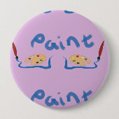Pinsel und Farbpalette auf lila Button (Vorderseite)