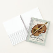 Pinsel und Farbpalette Notizblock (Innenseite)