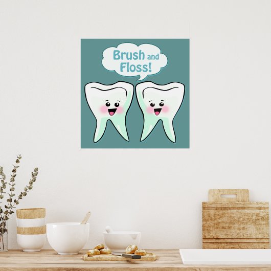 Pinsel und Feuer Kunst Poster (Küche)