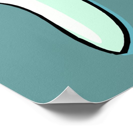 Pinsel und Feuer Kunst Poster (Ecke)