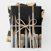 Pinsel und Palette von Künstlern Geschenkpapier Set (Beispiel)