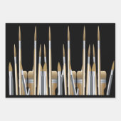 Pinsel und Palette von Künstlern Geschenkpapier Set (Vorderseite)