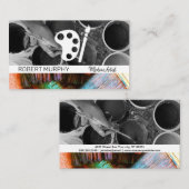 Pinsel und Pinsel | Artist Palette Visitenkarte (Vorne/Hinten)