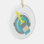 Pinsel und Pinsel Keramik Ornament (Rechts)