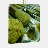 Pinsel und Pinsel Keramikornament (Rechts)