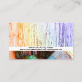 Pinsel und Pinsel | Künstlerische Textur Visitenkarte (Rückseite)