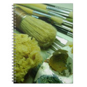 Pinsel und Pinsel Notizblock (Vorderseite)