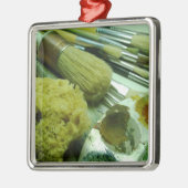 Pinsel und Pinsel Ornament Aus Metall (Links)