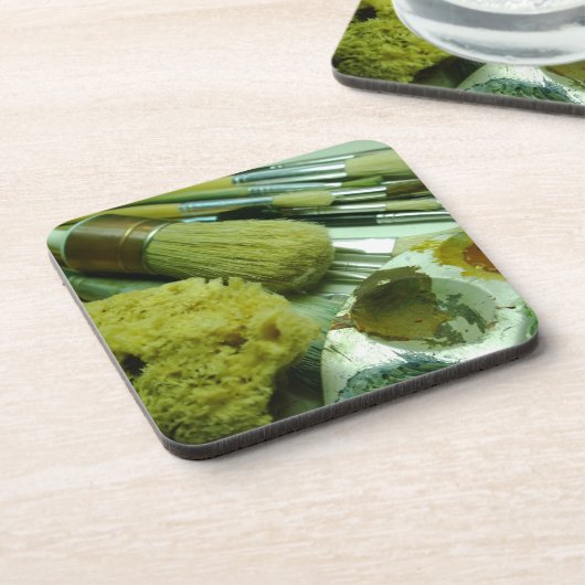 Pinsel und Pinsel Untersetzer (Linke Seite)