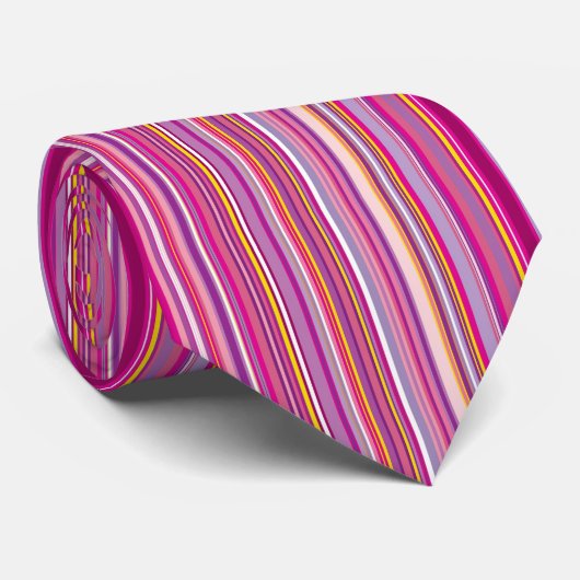 Pinsel und Purples in vertikalen Streifen Necktie Krawatte (Gerollt)