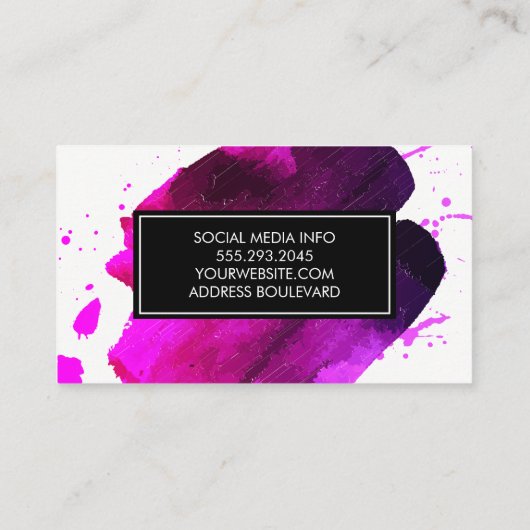 Pinsel Visitenkarte (Rückseite)