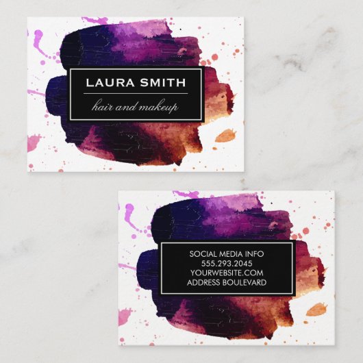 Pinsel Visitenkarte (Vorne/Hinten)