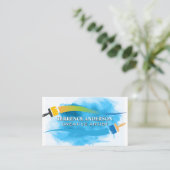 Pinsel | Wasserfarbene Visitenkarte (Stehend Vorderseite)